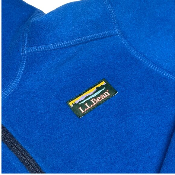 LL.Bean Kids' Mountain Classic Fleece Hoodie – Blue, Size L (14-16) – Like New - Picture 3 of 10